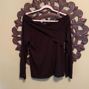 Long sleeved off the shoulder Banana Republic top